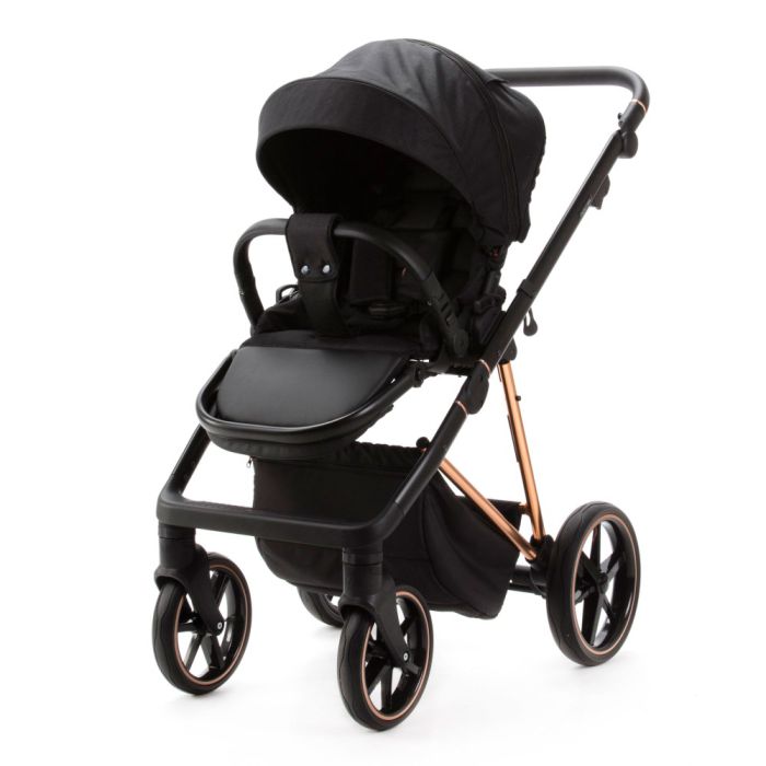 Коляска 2 в 1 Adamex Vasco TK-867 бежевый ткань золотая рама