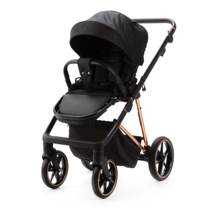 Коляска 2 в 1 Adamex Vasco TK-867 бежевый ткань золотая рама