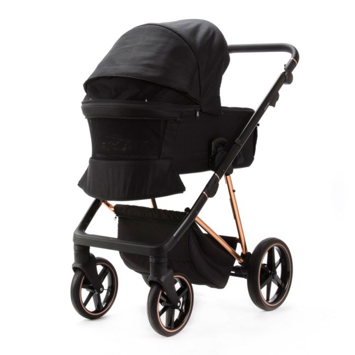 Коляска 2 в 1 Adamex Vasco TK-867 бежевый ткань золотая рама