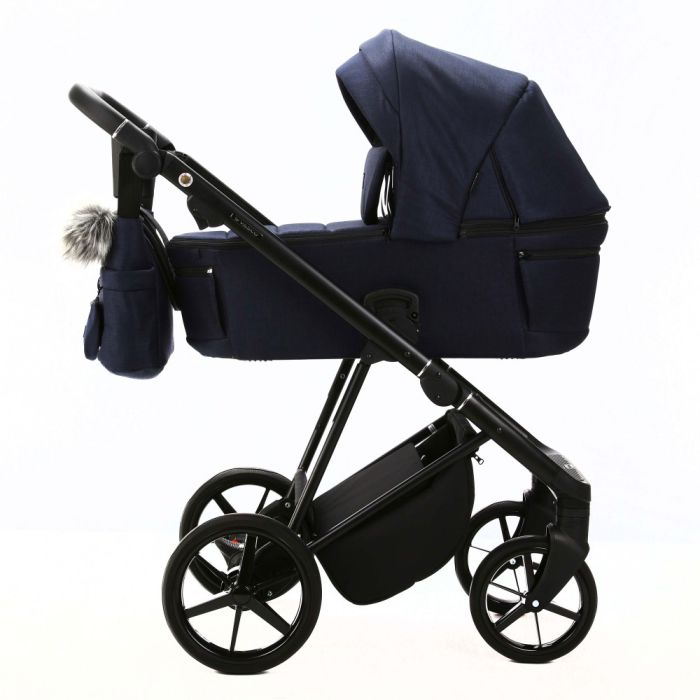 Коляска 2 в 1 Adamex Vasco TK-67 синий ткань