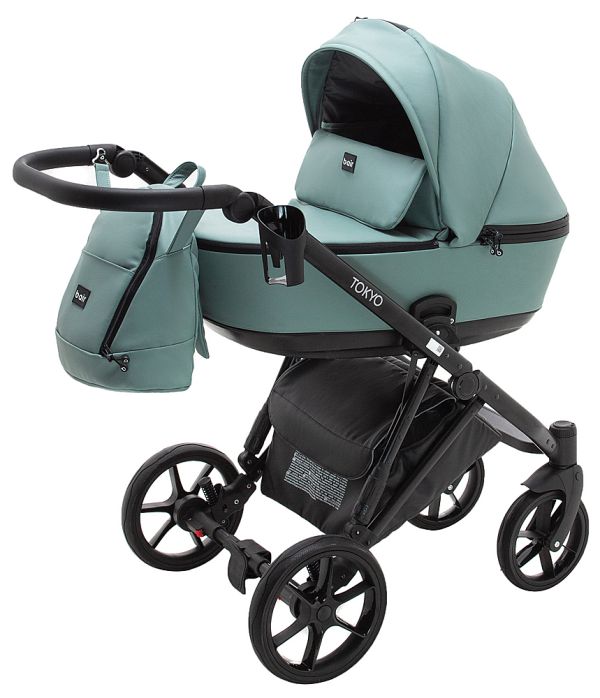 Коляска 2 в 1 Bair Tokyo шкіра 100% 21 нефрит