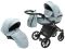 Коляска 2 в 1 Bair Tokyo кожа 100% 70 светло-серый