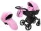 Коляска 2 в 1 Bair Tokyo кожа 100% 73 розовый - черный