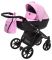 Коляска 2 в 1 Bair Tokyo кожа 100% 73 розовый - черный