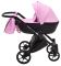 Коляска 2 в 1 Bair Tokyo кожа 100% 73 розовый - черный