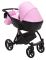 Коляска 2 в 1 Bair Tokyo кожа 100% 73 розовый - черный