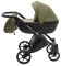 Коляска 2 в 1 Bair Tokyo кожа 100% 74 хаки - черный