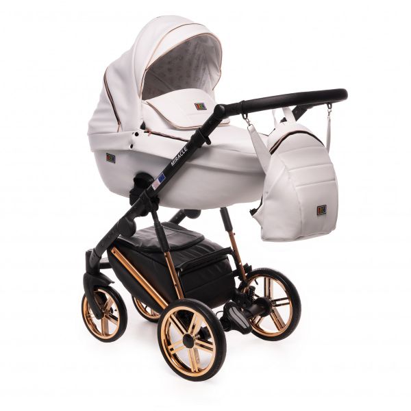 Коляска 2 в 1 Broco Miracle (white, белый)