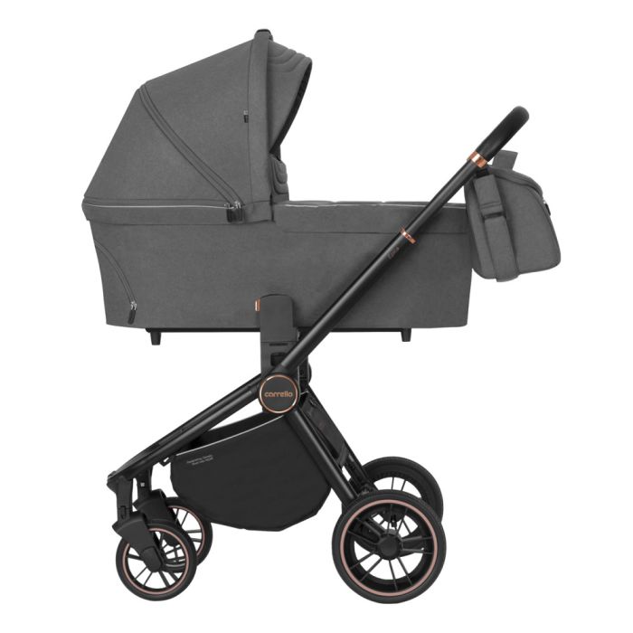 Коляска 2 в 1 CARRELLO Epica CRL-8510/1 Iron Grey +дождевик черная рама