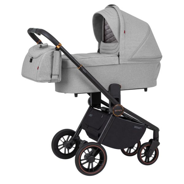 Коляска 2 в 1 CARRELLO Epica CRL-8510/1 Silver Grey + дощовик чорна рама