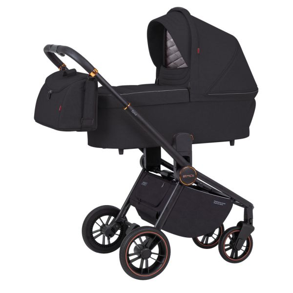 Коляска 2 в 1 CARRELLO Epica CRL-8510/1 Space Black + дощовик чорна рама