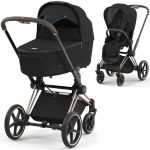 Коляска 2 в 1 Cybex Priam 4.0 Sepia Black шасі Rosegold