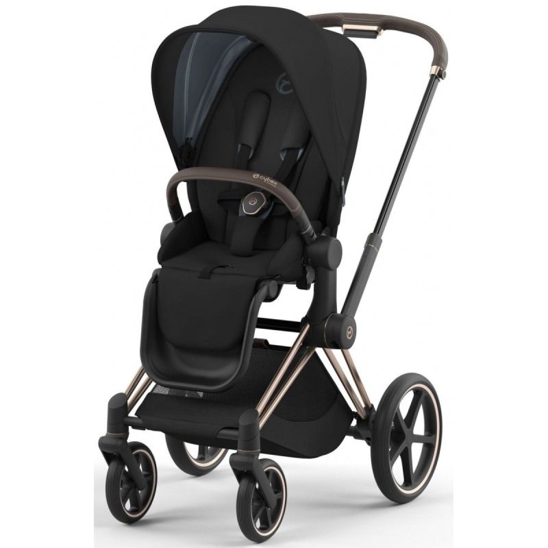 Коляска 2 в 1 Cybex Priam 4.0 Sepia Black шасі Rosegold