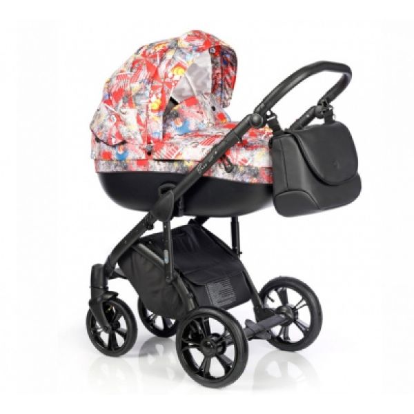 Коляска 2 в 1 Roan Bass Soft Print (Pop Art, розовый)