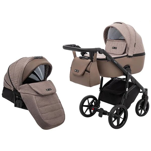 Коляска 2 в 1 Adamex Nola PS-15 темний капучино