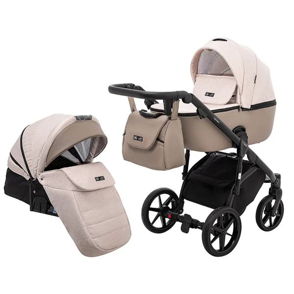 Коляска 2 в 1 Adamex Nola PS-160 бежевий / капучино