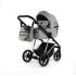 Коляска 2 в 1 Adamex Vasco SA-507 серая кожа золотая рама