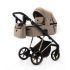 Коляска 2 в 1 Adamex Vasco TK-867 бежевый ткань золотая рама