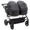 Коляска 2 в 1 для двойни Adamex Leo Duo Eco Black (SA-2)