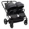 Коляска 2 в 1 для двойни Adamex Leo Duo Eco Black (SA-2)