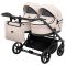 Коляска 2 в 1 для двойни Adamex Leo Duo Eco Latte (SA-7)