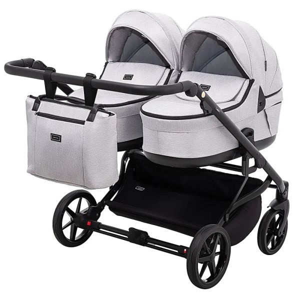 Коляска 2 в 1 для двійні Adamex Leo Duo Tip Light Grey (TК-1) Коляска 2 в 1 для двійні Adamex Leo Duo Tip Light Grey (TК-1)