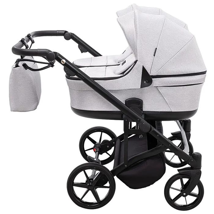 Коляска 2 в 1 для двойни Adamex Leo Duo Tip Light Grey (TК-1)