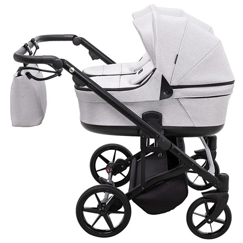 Коляска 2 в 1 для двойни Adamex Leo Duo Tip Light Grey (TК-1)