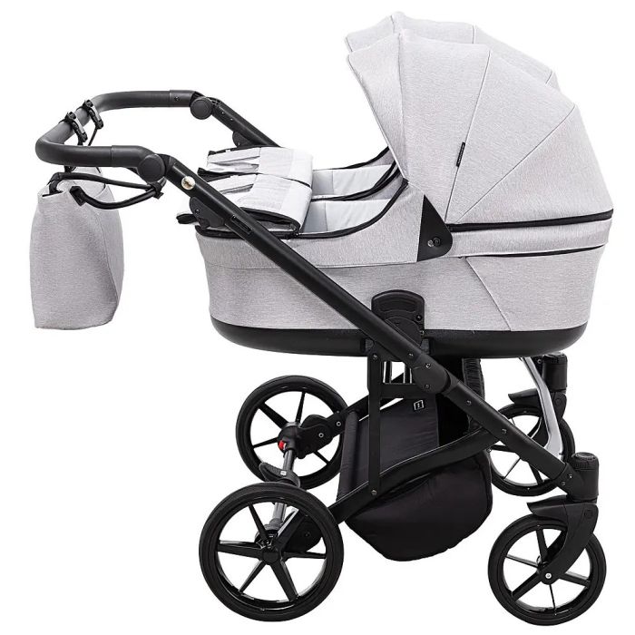 Коляска 2 в 1 для двойни Adamex Leo Duo Tip Light Grey (TК-1)