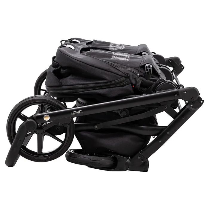 Коляска 2 в 1 для двойни Adamex Leo Duo Tip Black (TК-53)
