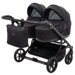 Коляска 2 в 1 для двойни Adamex Leo Duo Tip Black (TК-53)