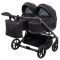 Коляска 2 в 1 для двойни Adamex Leo Duo Tip Black (TК-53)