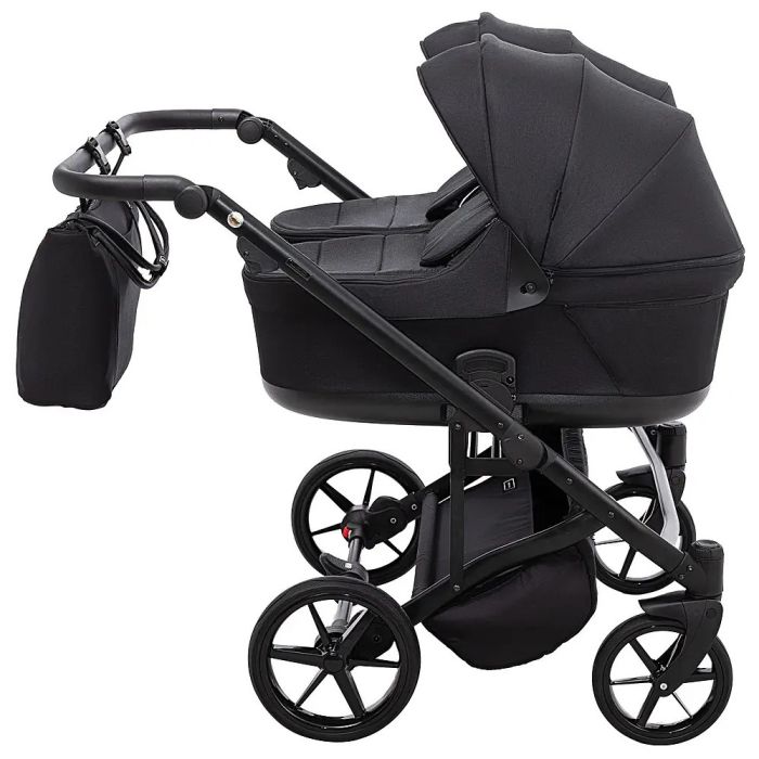 Коляска 2 в 1 для двойни Adamex Leo Duo Tip Black (TК-53)