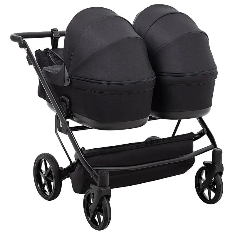 Коляска 2 в 1 для двойни Adamex Leo Duo Tip Black (TК-53)