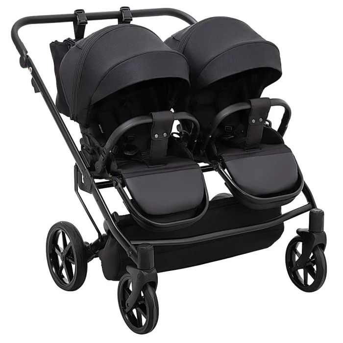 Коляска 2 в 1 для двойни Adamex Leo Duo Tip Black (TК-53)