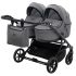 Коляска 2 в 1 для двойни Adamex Leo Duo Tip Graphite (TК-57)