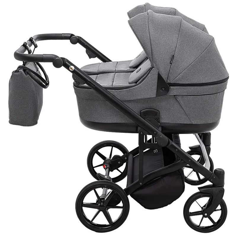 Коляска 2 в 1 для двойни Adamex Leo Duo Tip Graphite (TК-57)