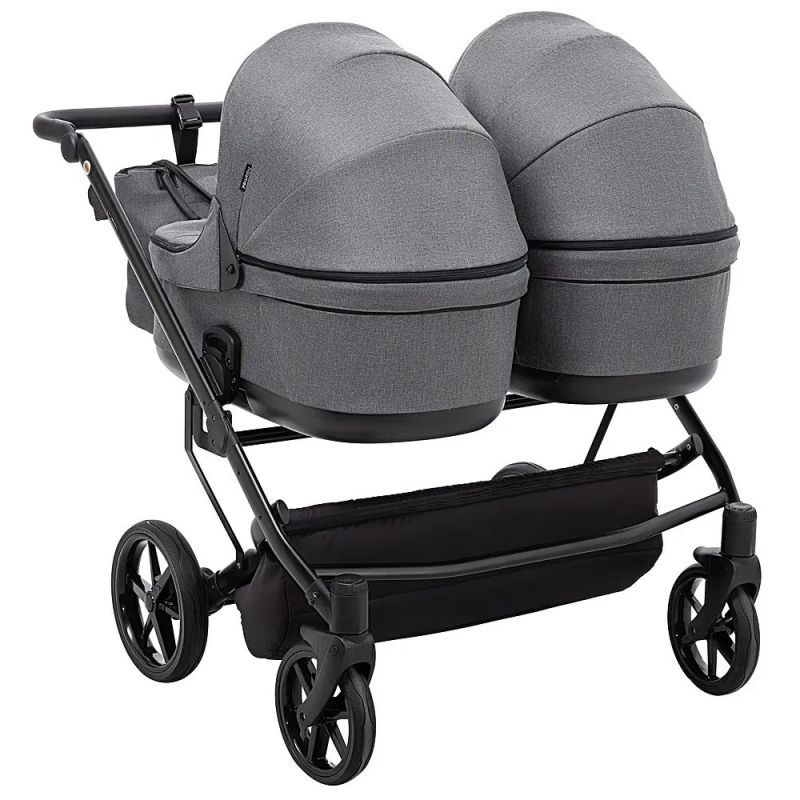 Коляска 2 в 1 для двойни Adamex Leo Duo Tip Graphite (TК-57)