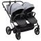 Коляска 2 в 1 для двойни Adamex Leo Duo Tip Dark Grey (TК-60)