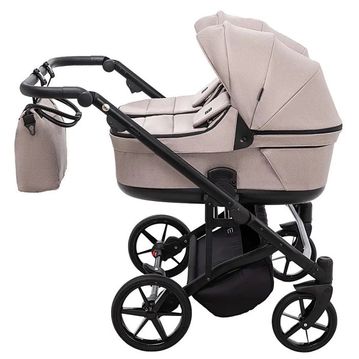 Коляска 2 в 1 для двойни Adamex Leo Duo Tip Capuchino (TК-72)