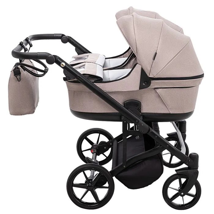 Коляска 2 в 1 для двойни Adamex Leo Duo Tip Capuchino (TК-72)