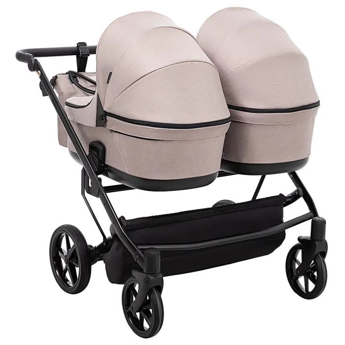 Коляска 2 в 1 для двойни Adamex Leo Duo Tip Capuchino (TК-72)