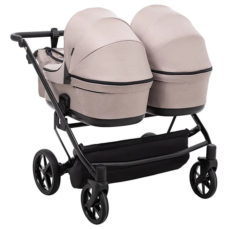 Коляска 2 в 1 для двойни Adamex Leo Duo Tip Capuchino (TК-72)