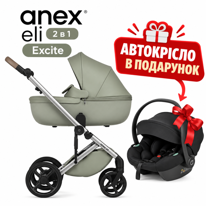 Коляска 2 в 1 Anex Eli Excite автокресло в подарок