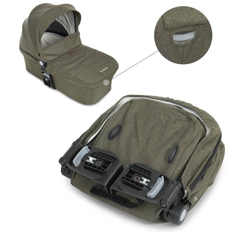 Коляска 2 в 1 El Camino ME 1085 SAGA Denim Khaki