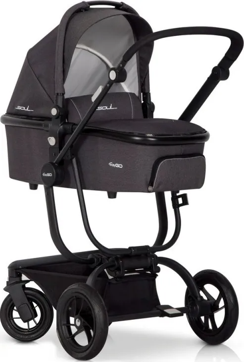 Коляска 2 в 1 EasyGo Soul (без сумки) Anthracite