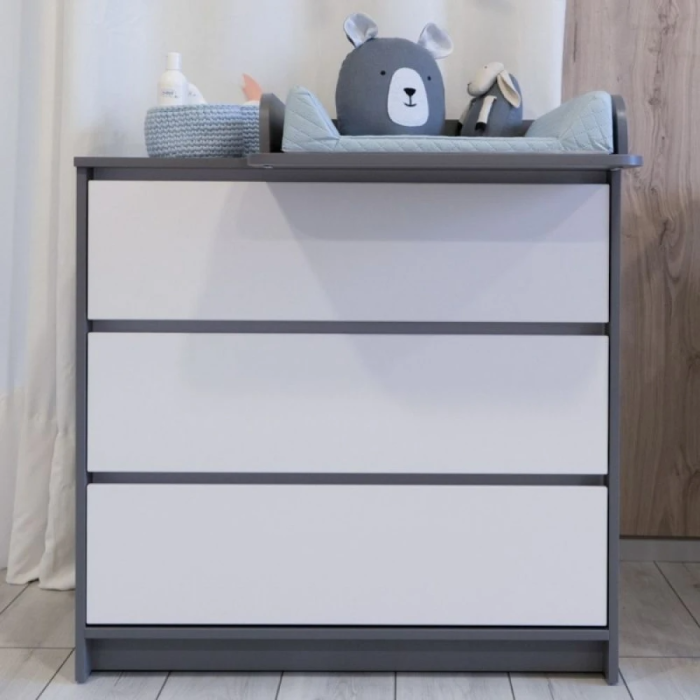 Комод Верес Бёрн 900 бело-графитовый