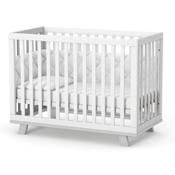 Ліжечко Верес ЛД1 Манхеттен біло-сірий