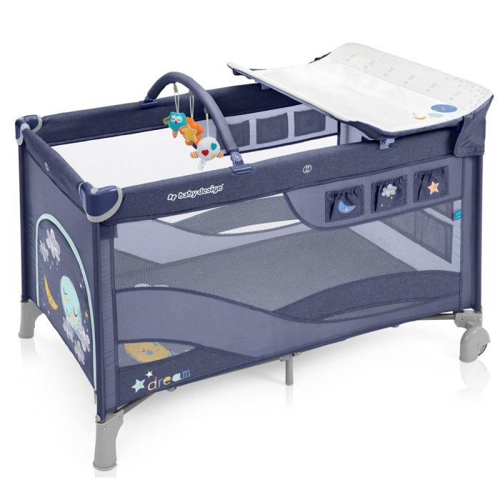 Манеж-ліжечко Baby Design DREAM NEW (03 BLUE)