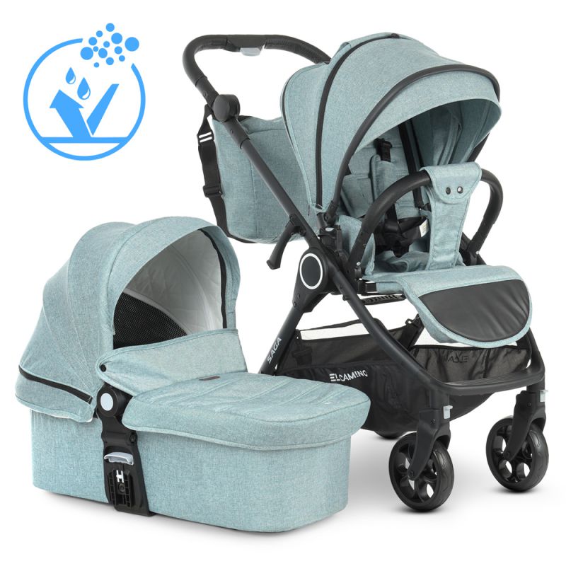 Коляска 2 в 1 El Camino SAGA ME 1085 Denim Ash Blue